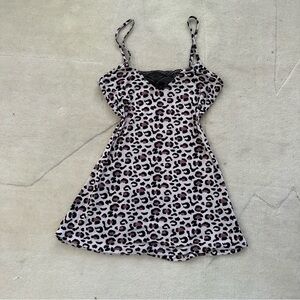 Leopard Print Spaghetti Strap Dress